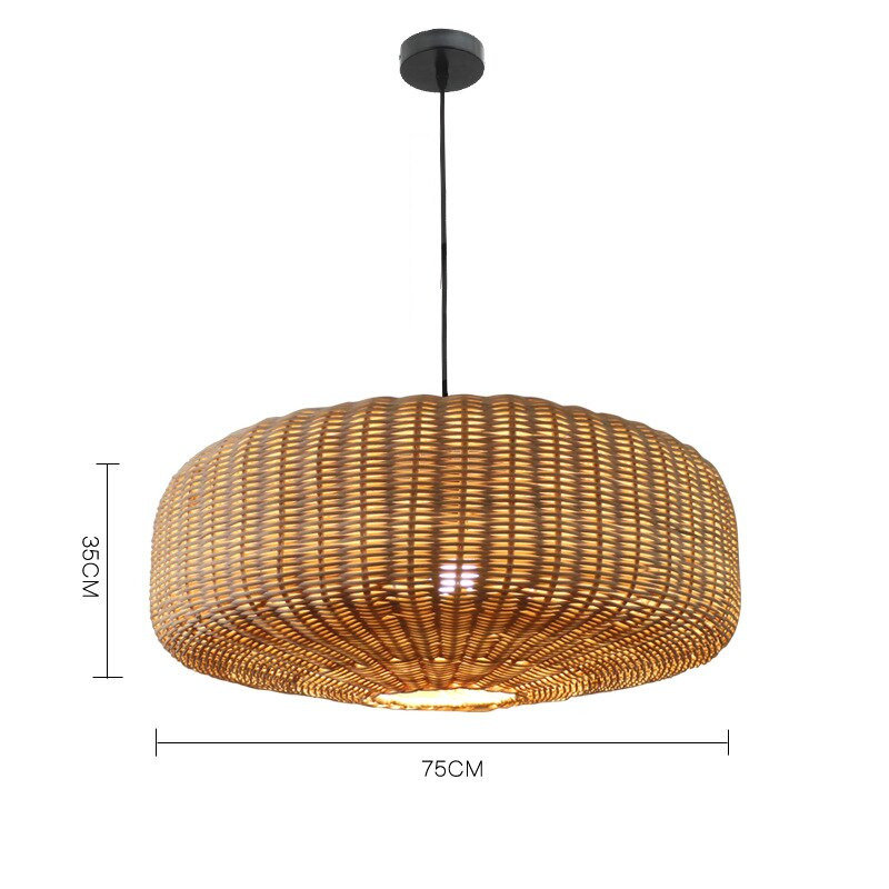 Rattan Hand-Woven Pendant Light