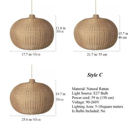 Warm Light Wicker Pendant Lamp,Kitchen Island Lamp,Housewarming Gift-labpiecesign