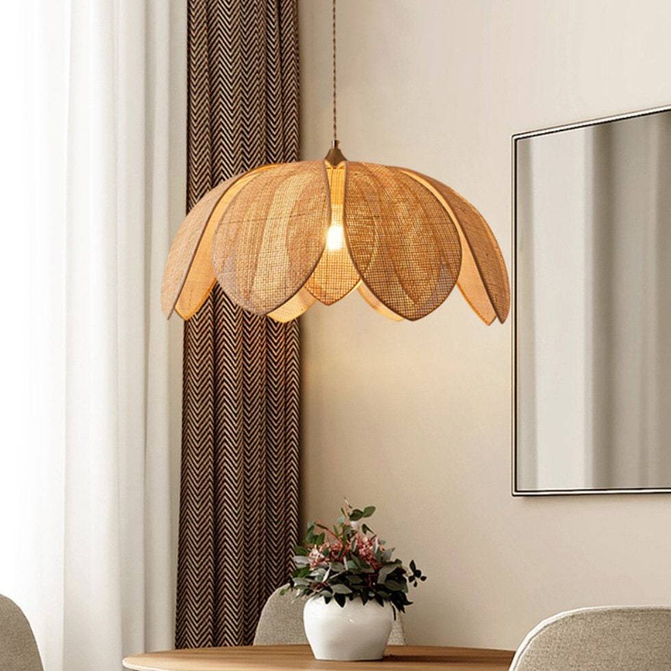 Woven Rattan Lampshade Rattan Pendant Light