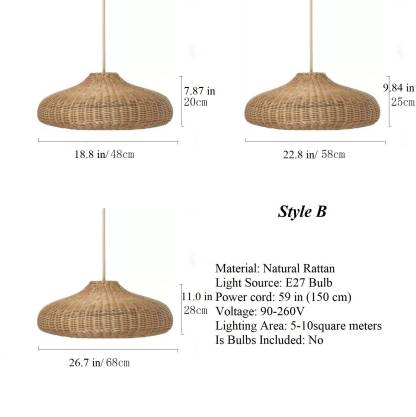 Warm Light Wicker Pendant Lamp,Kitchen Island Lamp,Housewarming Gift-labpiecesign
