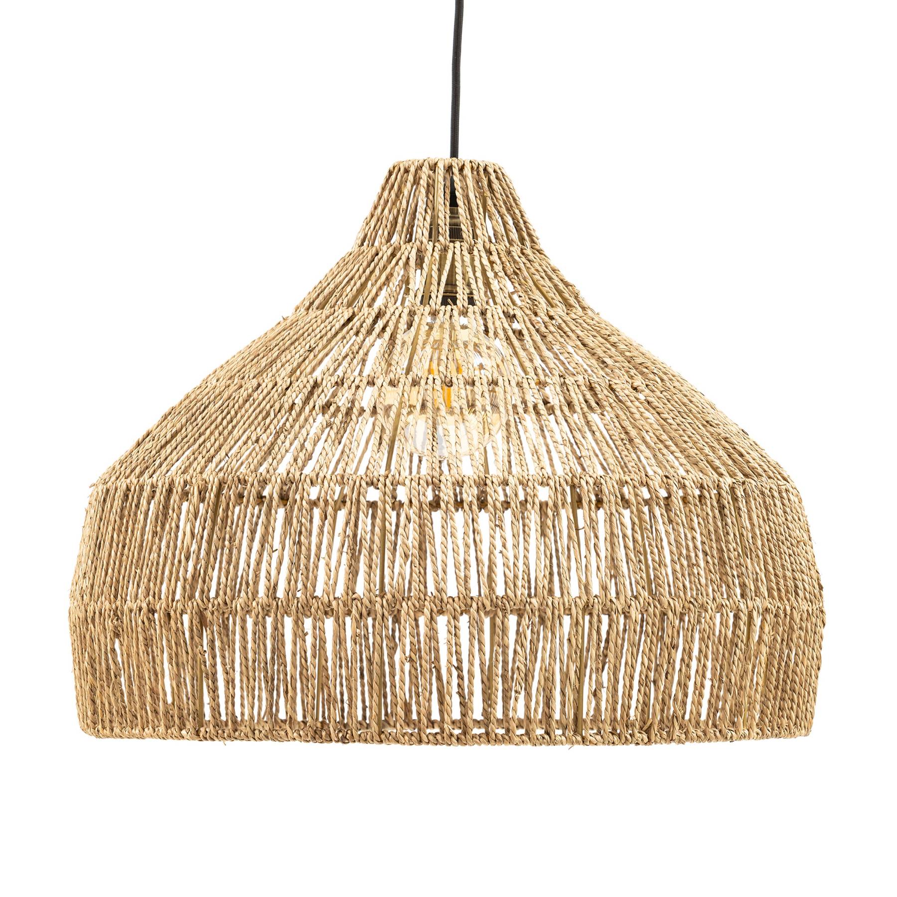 Rustic Hand Woven Rattan Pendant Light-labpiecesign