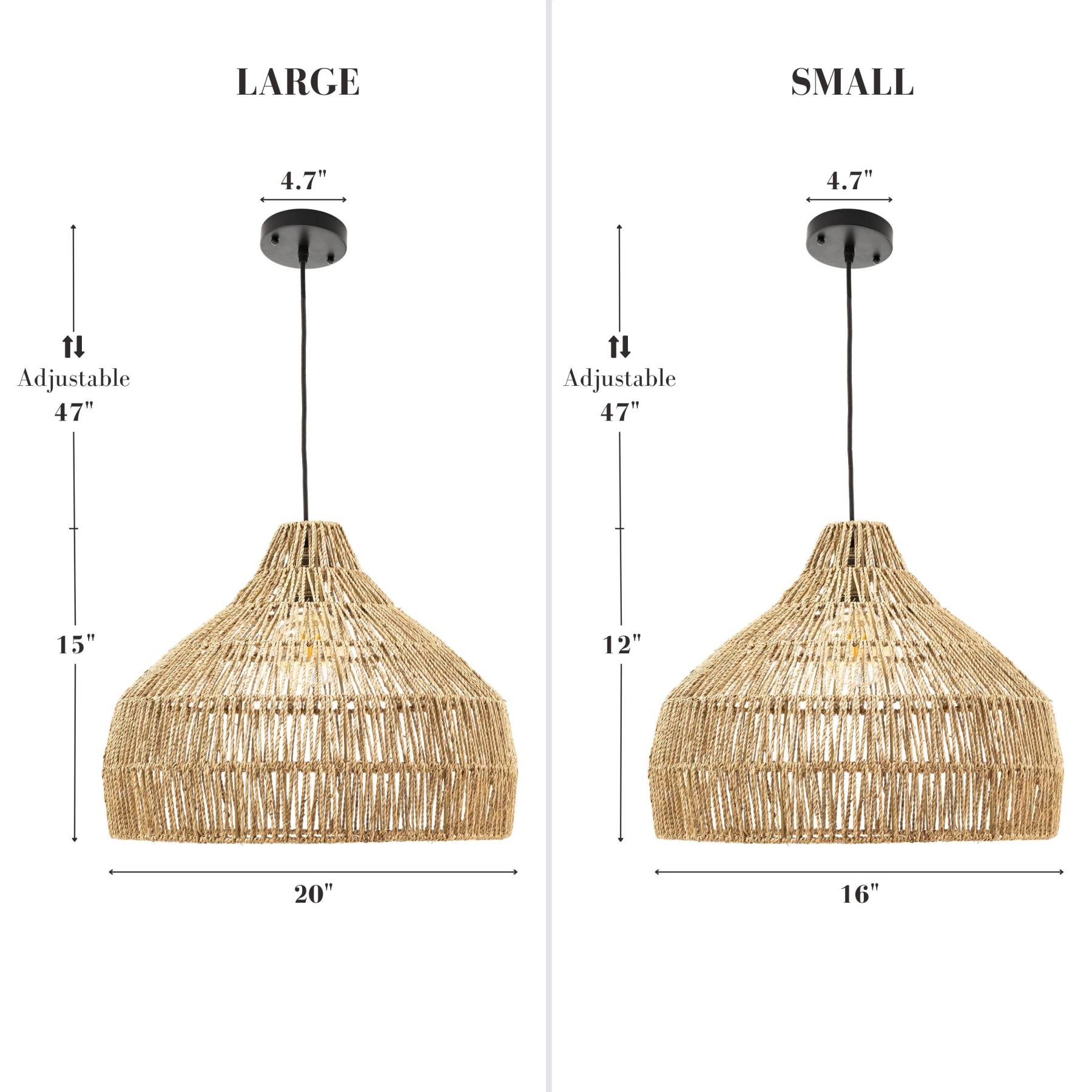 Rustic Hand Woven Rattan Pendant Light-labpiecesign