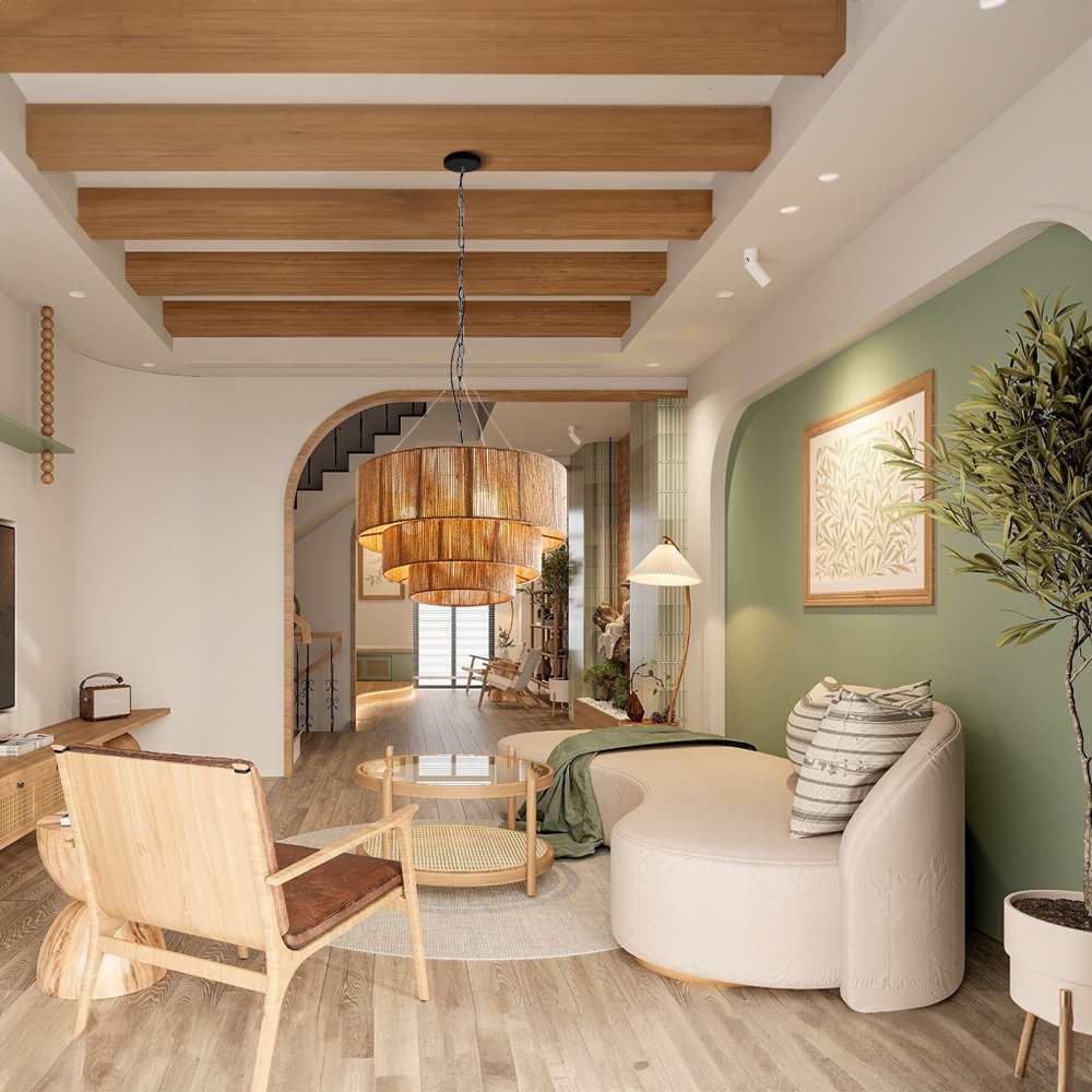 3-Tier Hemp Rope Round Handmade Weave Lantern Woven Pendant Light-labpiecesign