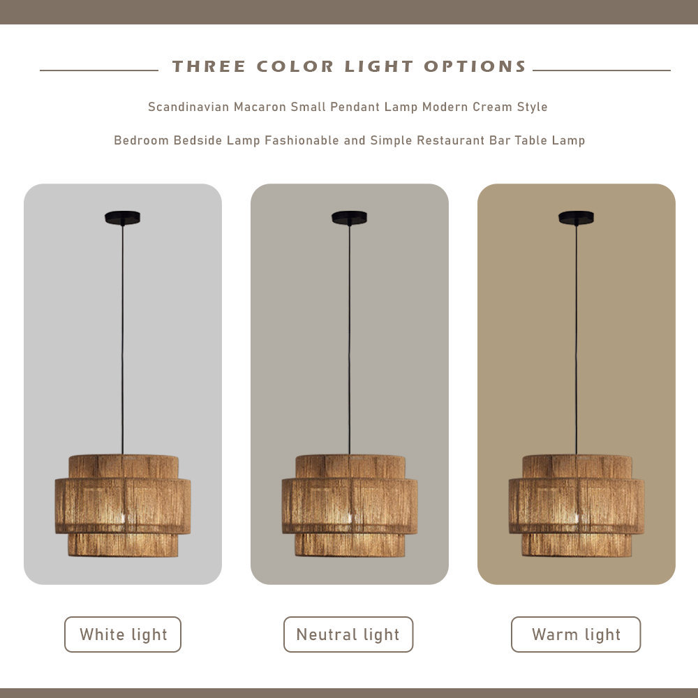 Rotate Hemp Rope Hanging Light Bohemian Furniture Light-labpiecesign