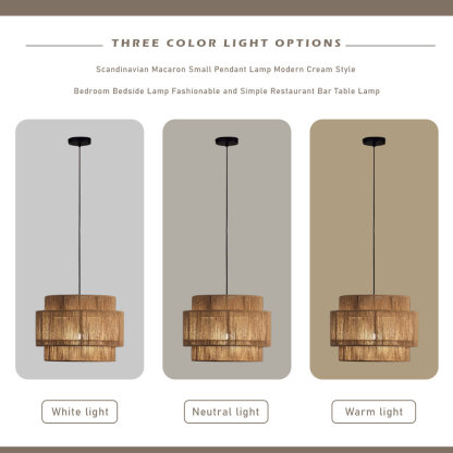 Rotate Hemp Rope Hanging Light Bohemian Furniture Light-labpiecesign