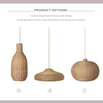 Warm Light Wicker Pendant Lamp,Kitchen Island Lamp,Housewarming Gift-labpiecesign