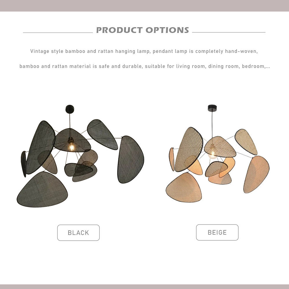 Japanese Rattan Hanging Light Retro Light Fixture-labpiecesign