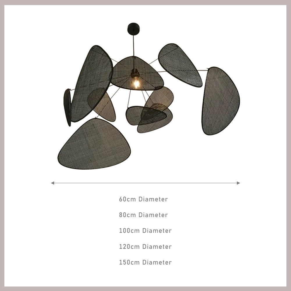 Japanese Rattan Hanging Light Retro Light Fixture-labpiecesign