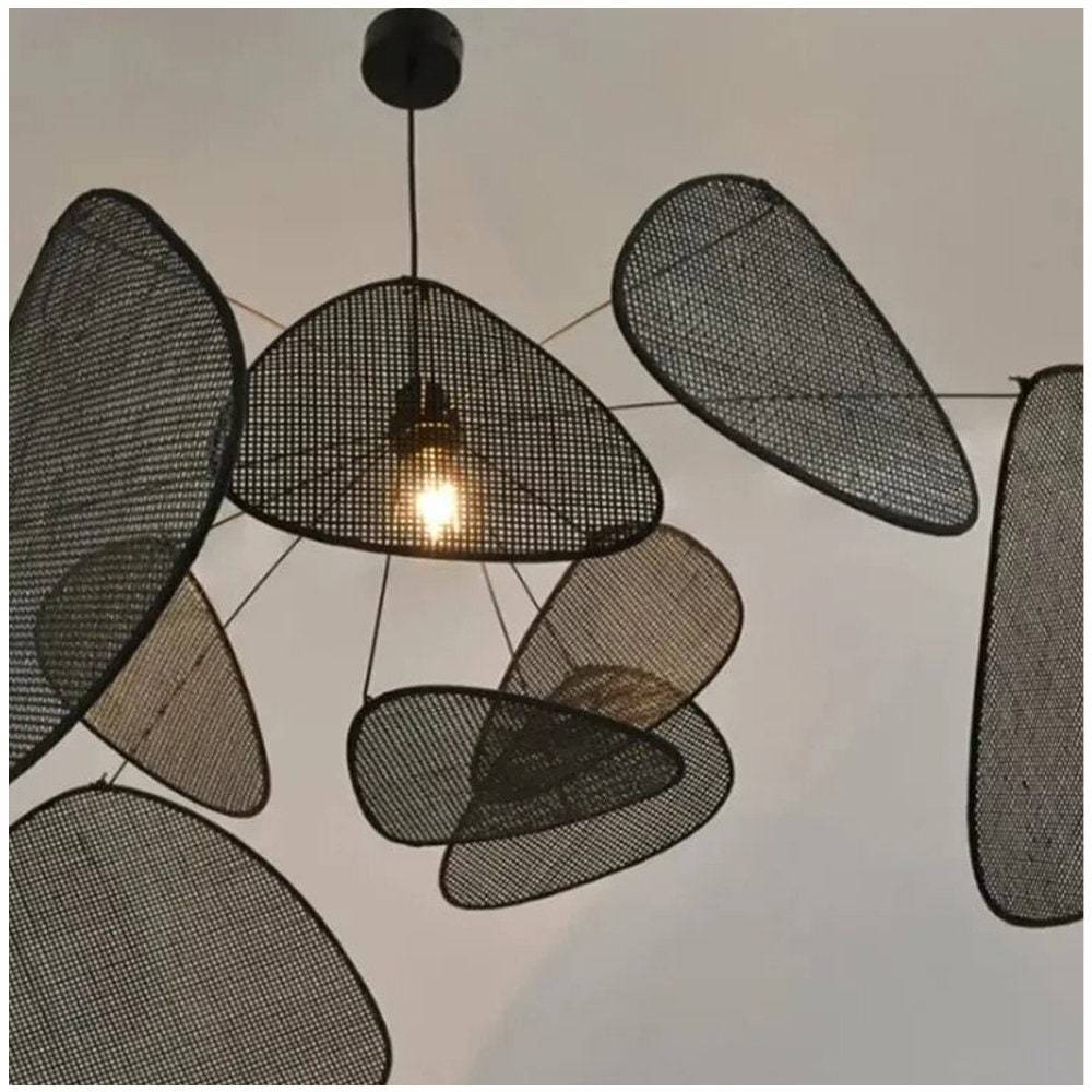 Japanese Rattan Hanging Light Retro Light Fixture-labpiecesign