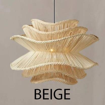 Vietnam Flower Rattan Pendant Light, Wicker Lampshade Chandelier, Bamboo Light Fixture Kitchen Dining Living Room, Woven Lantern Vintage-labpiecesign