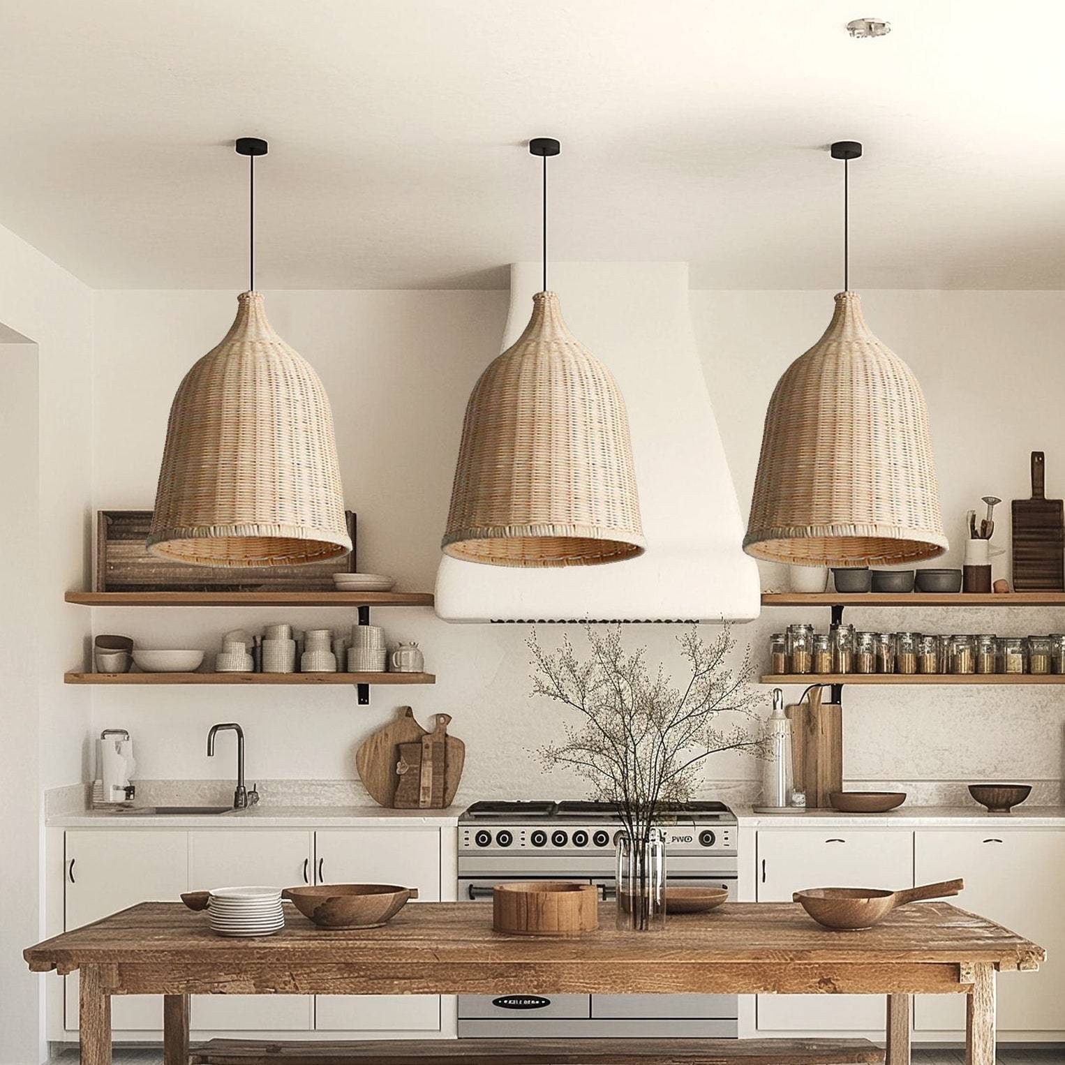 Bacia Rattan Pendant Light-labpiecesign