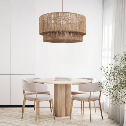 Shiloh Rattan Pendant Light - Bohemian Lampshade, Rattan Light Fixture-labpiecesign