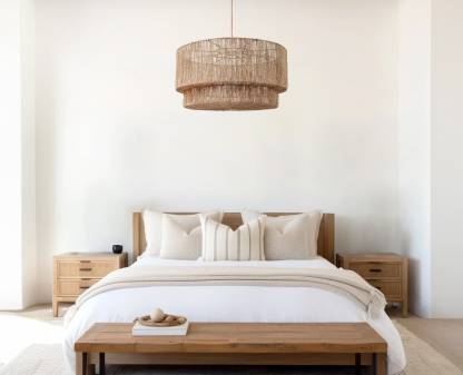 Shiloh Rattan Pendant Light - Bohemian Lampshade, Rattan Light Fixture-labpiecesign