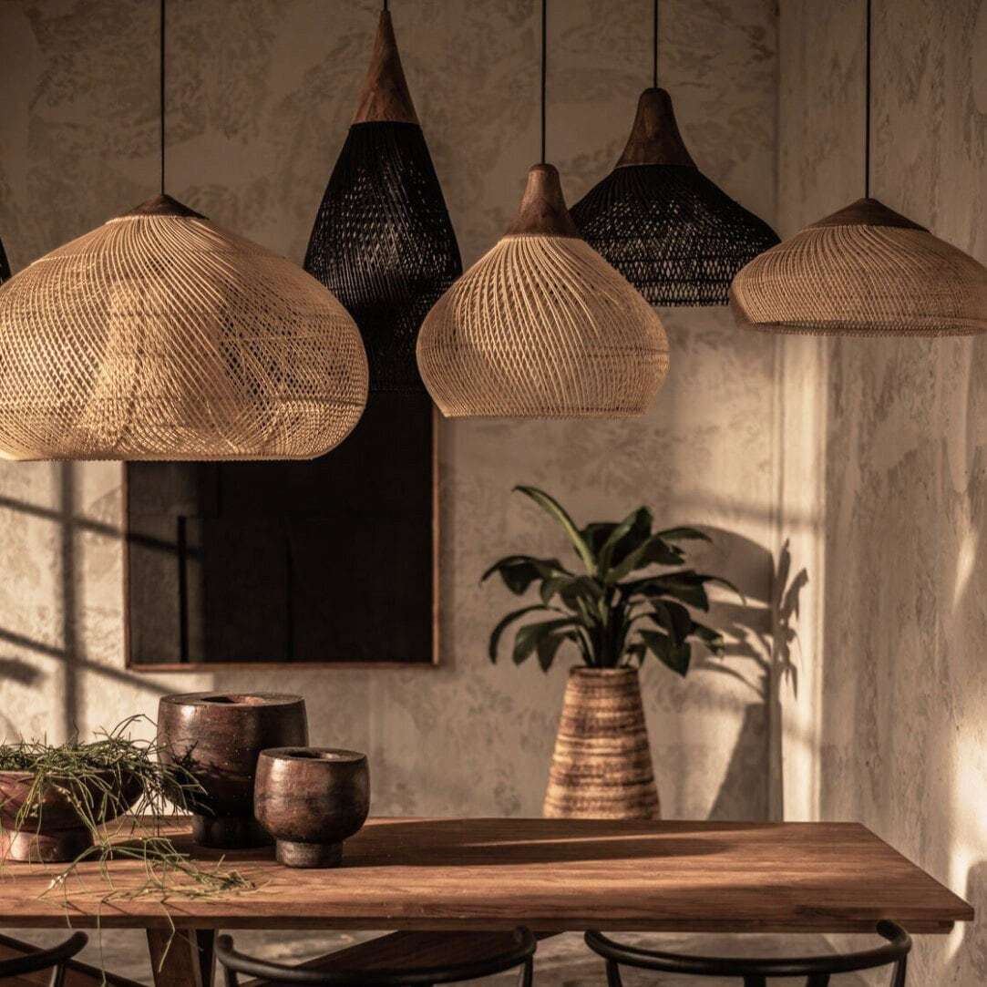 Japandi Lighting Wabi-sabi Style Bright Drum Lamp Pendant lampshade-labpiecesign