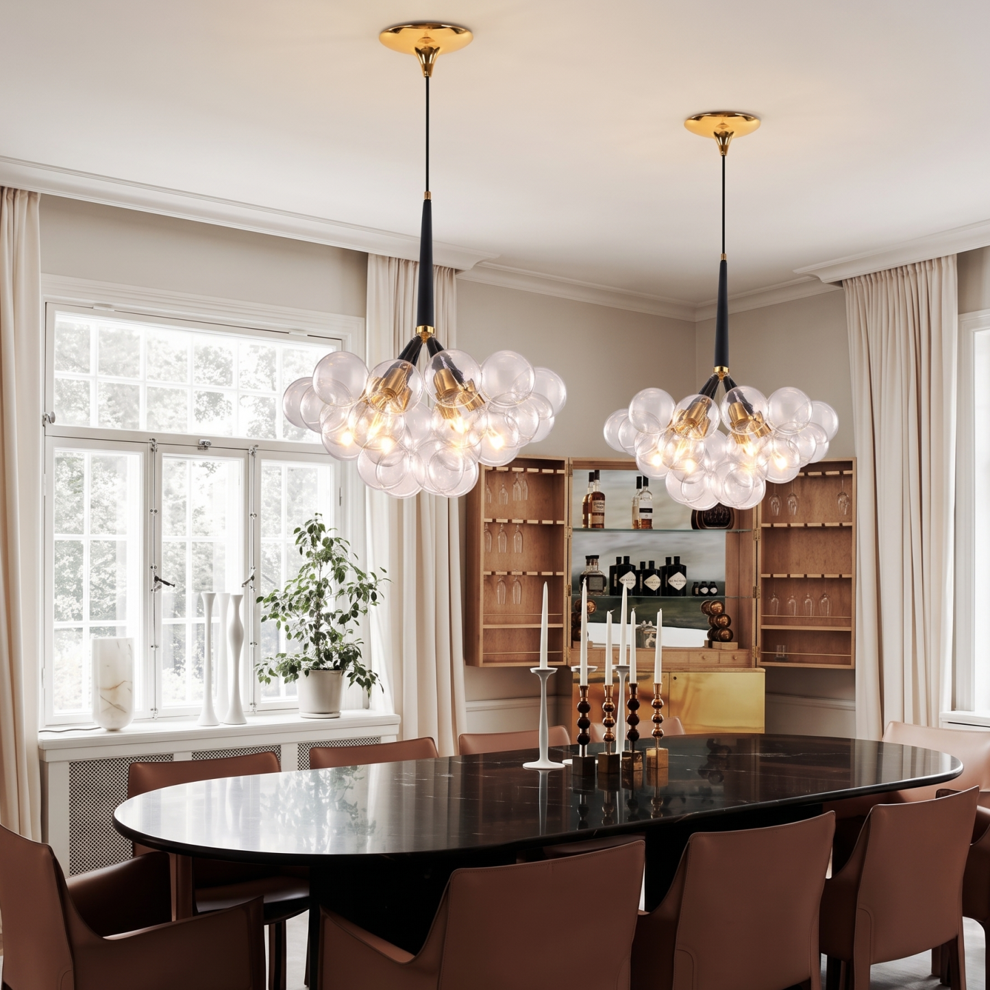 Modern Cluster Glass Bubble Chandelier for Living Room Decor