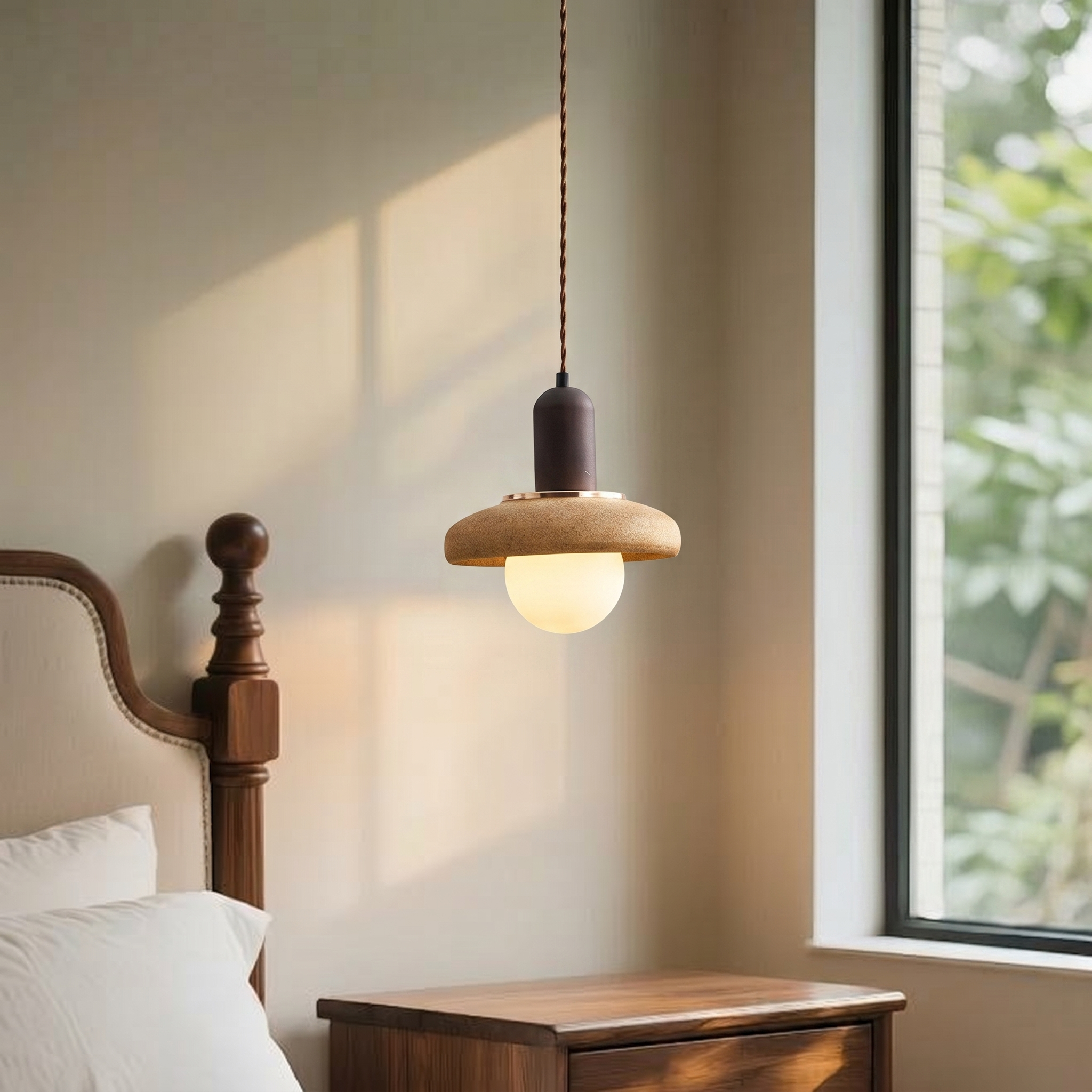   Antique Ceramic Pendant Lamp for Bedroom Study or bar counter