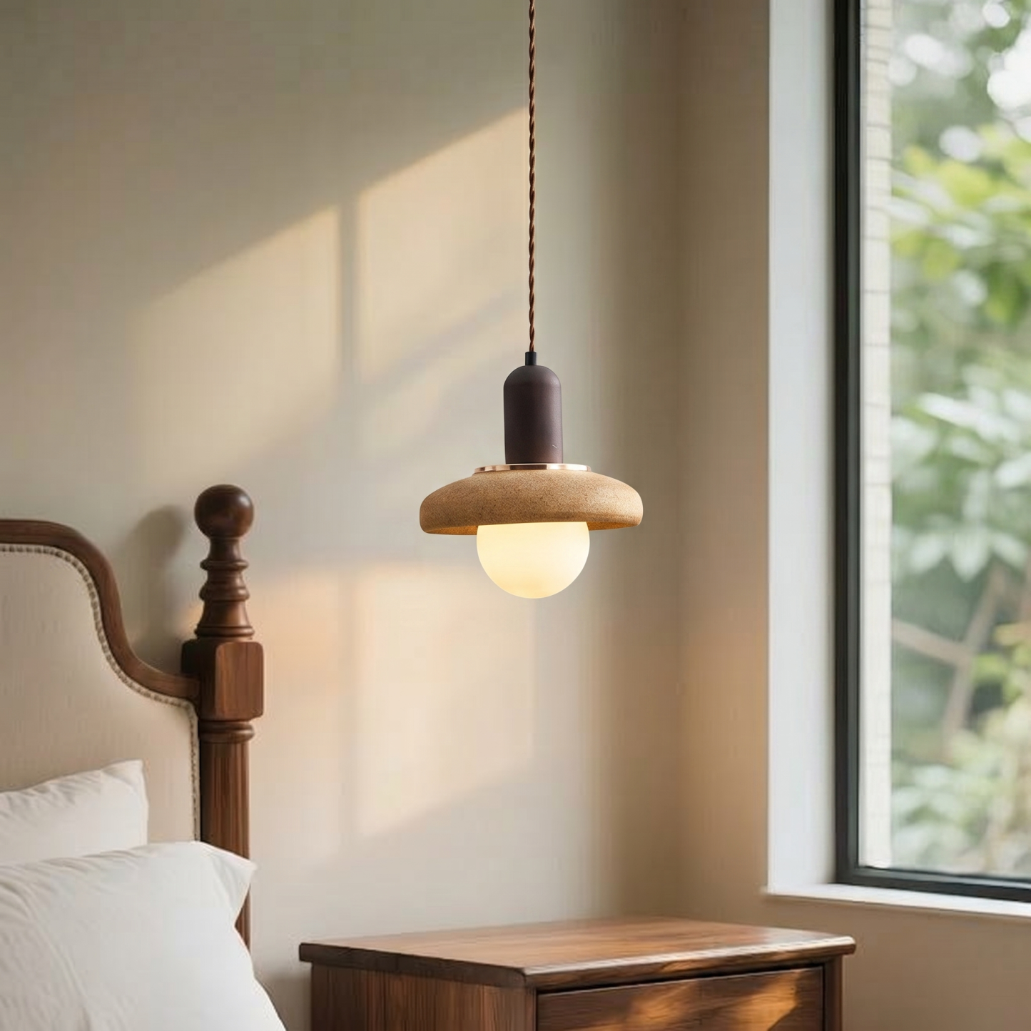   Antique Ceramic Pendant Lamp for Bedroom Study or bar counter
