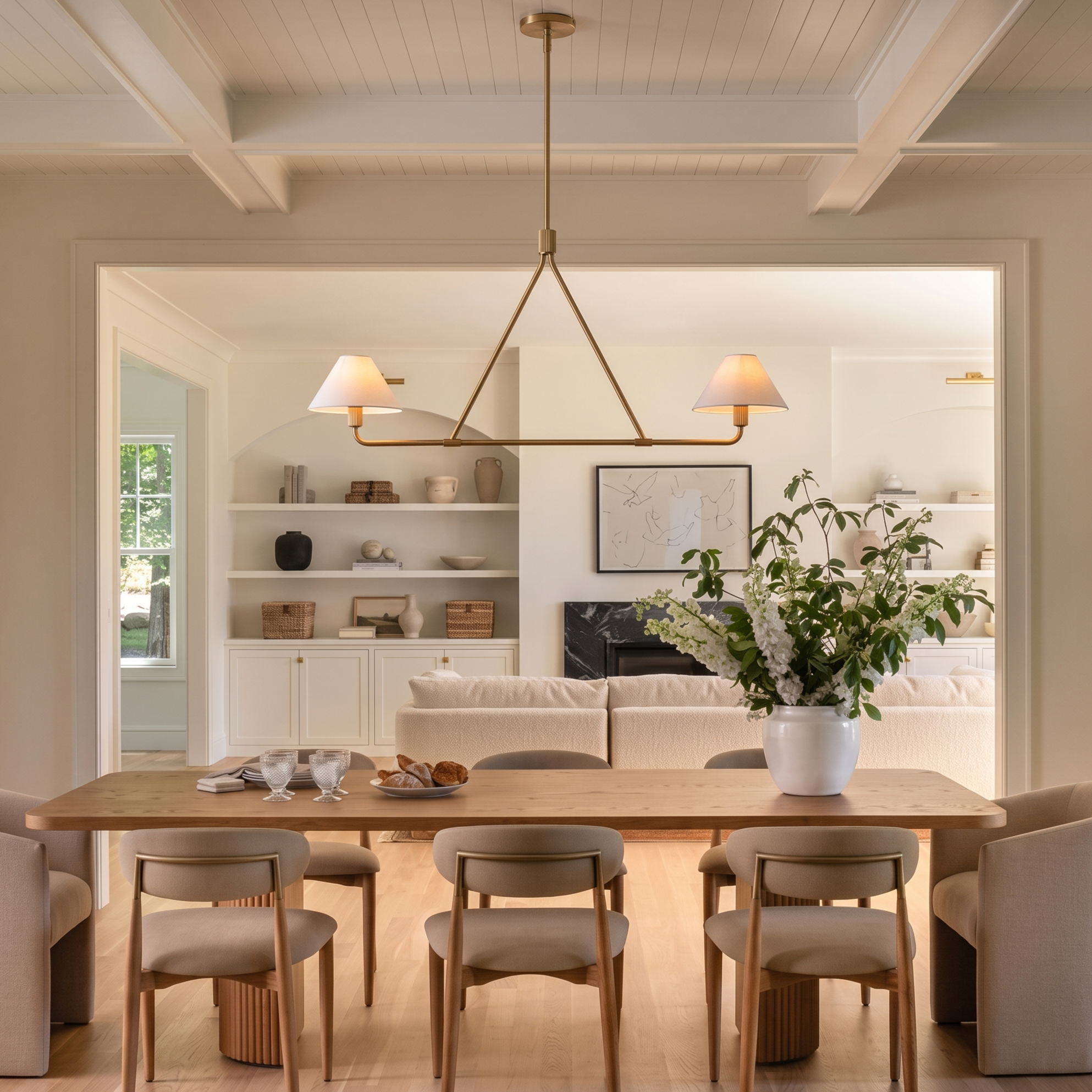 Modern Minimalist Multi Light Chandelier for  Dining Room Living Room