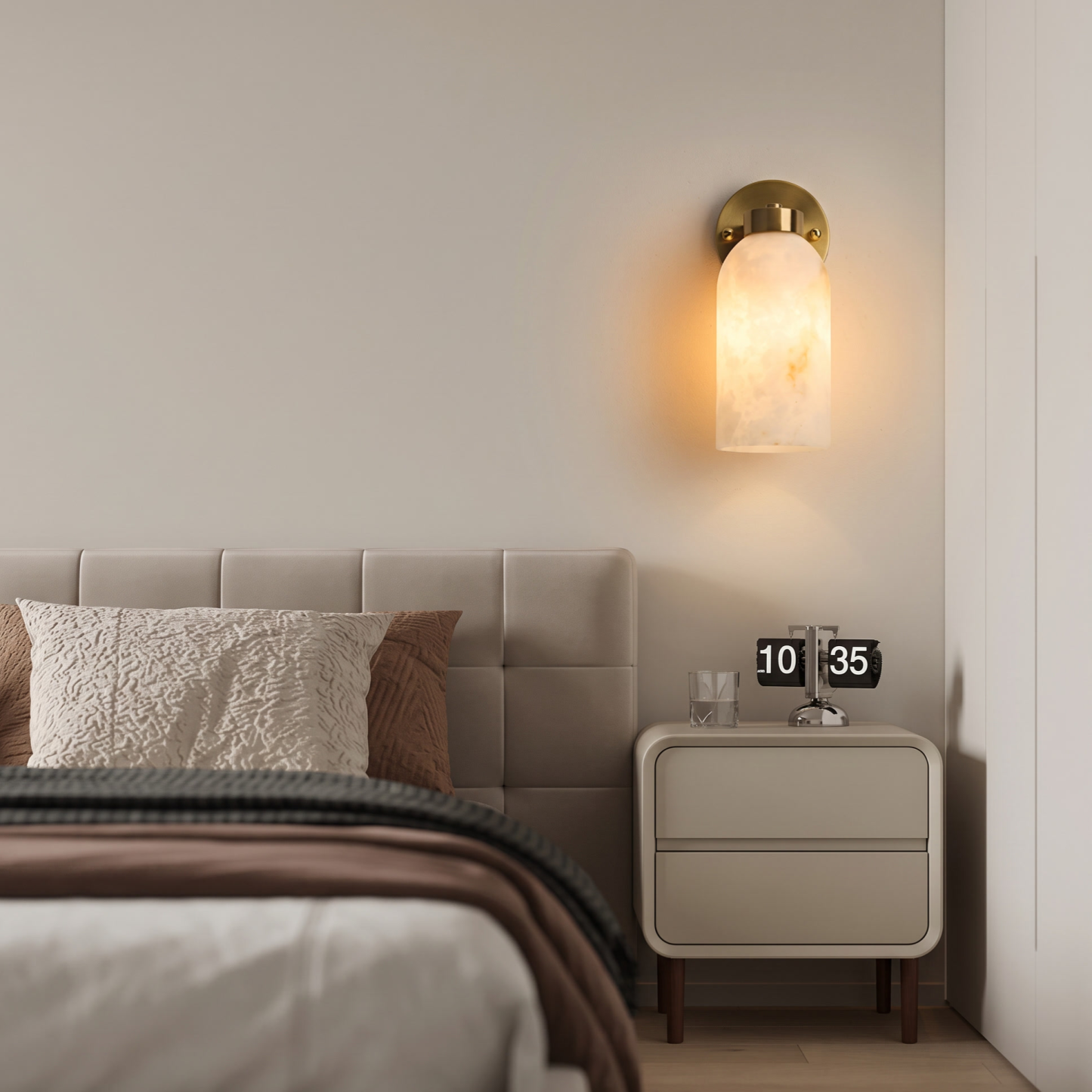 Modern Faux Marble Wall Sconce Bedroom and Hallway