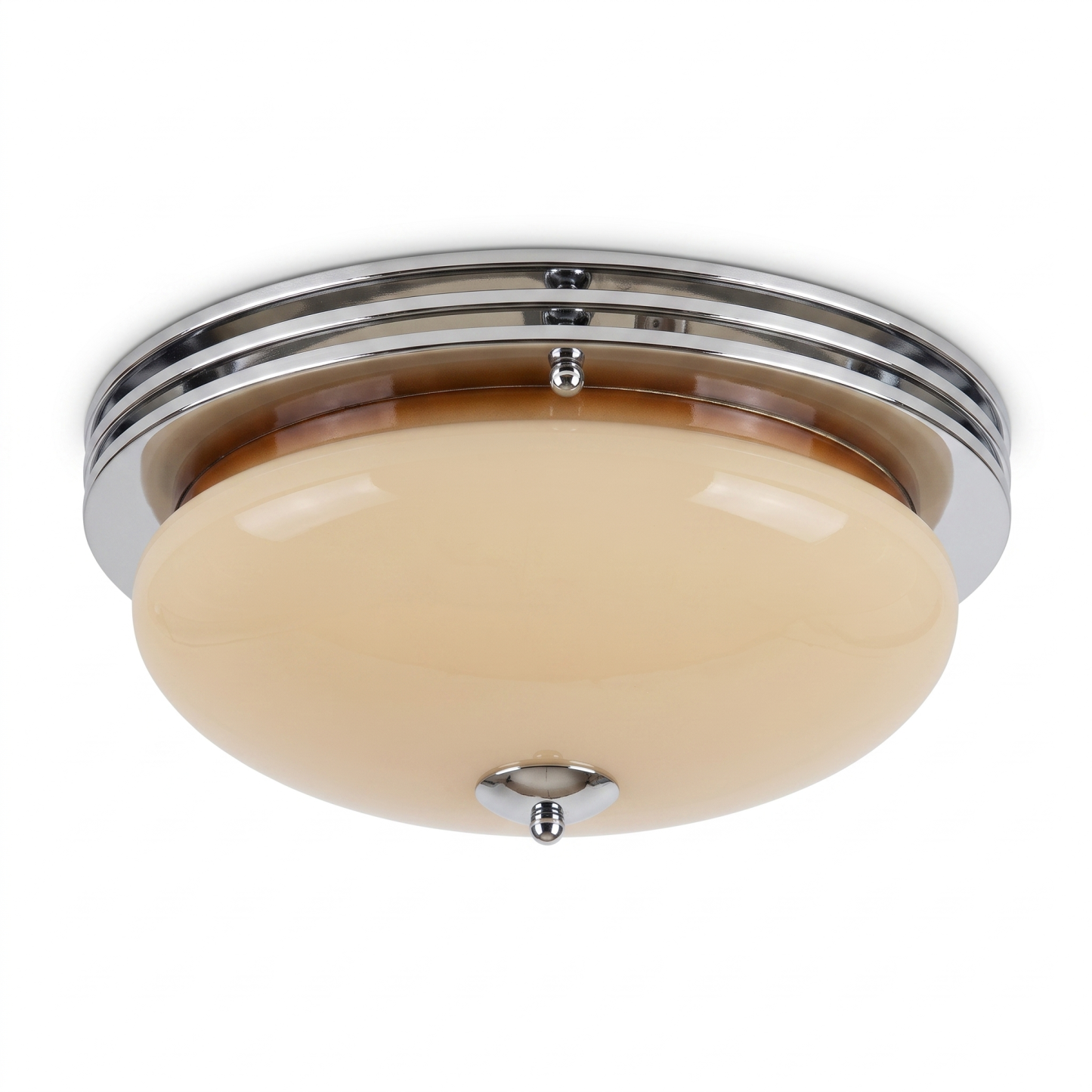 Retro Bauhaus Glass Flush-Mount Ceiling Light for Bedroom Living Room