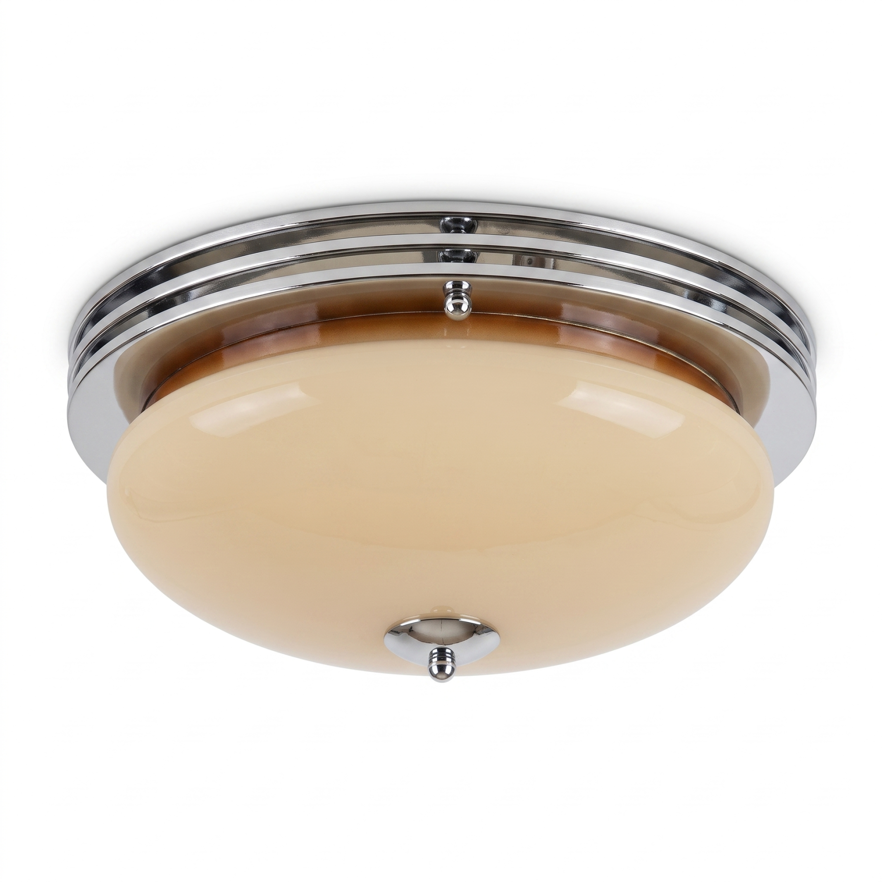 Retro Bauhaus Glass Flush-Mount Ceiling Light for Bedroom Living Room