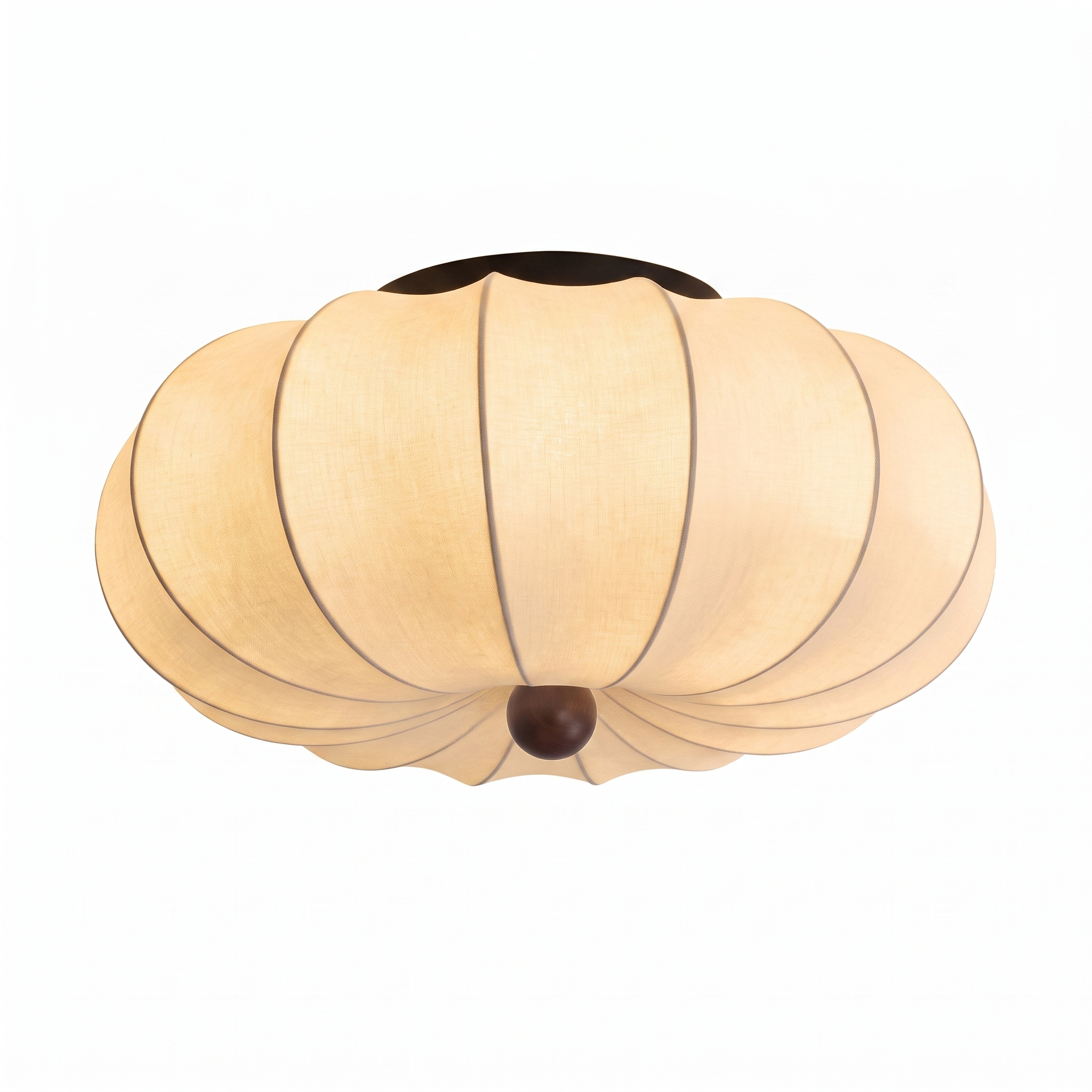 Modern Minimalist Silk Flush Mount Ceiling Light for Bedroom Hallway Balcony