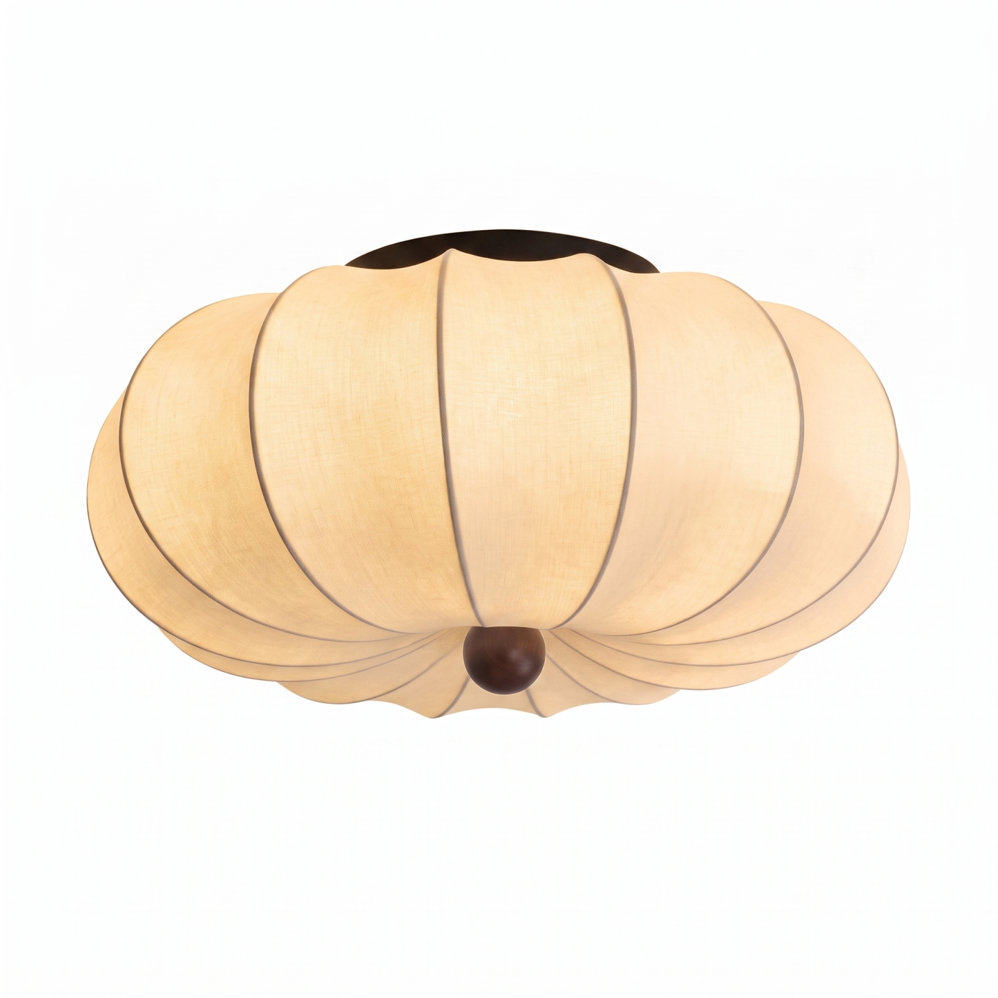 Modern Minimalist Silk Flush Mount Ceiling Light for Bedroom Hallway Balcony