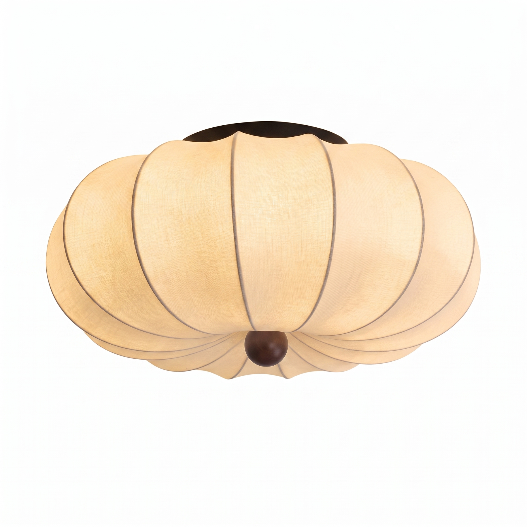 Modern Minimalist Silk Flush Mount Ceiling Light for Bedroom Hallway Balcony