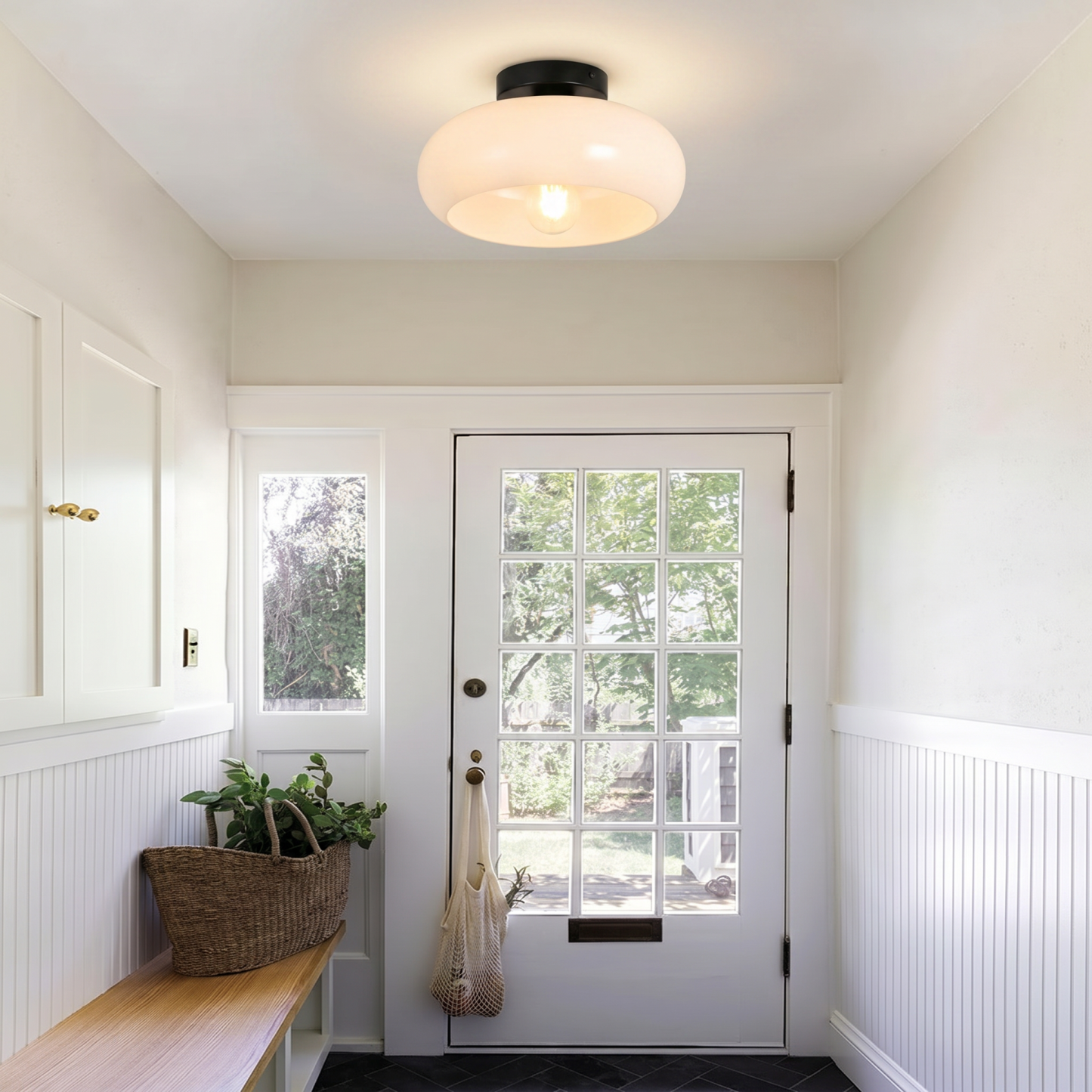 Ozimo Mid-Century Vintage Semi Flush Mount Ceiling Light