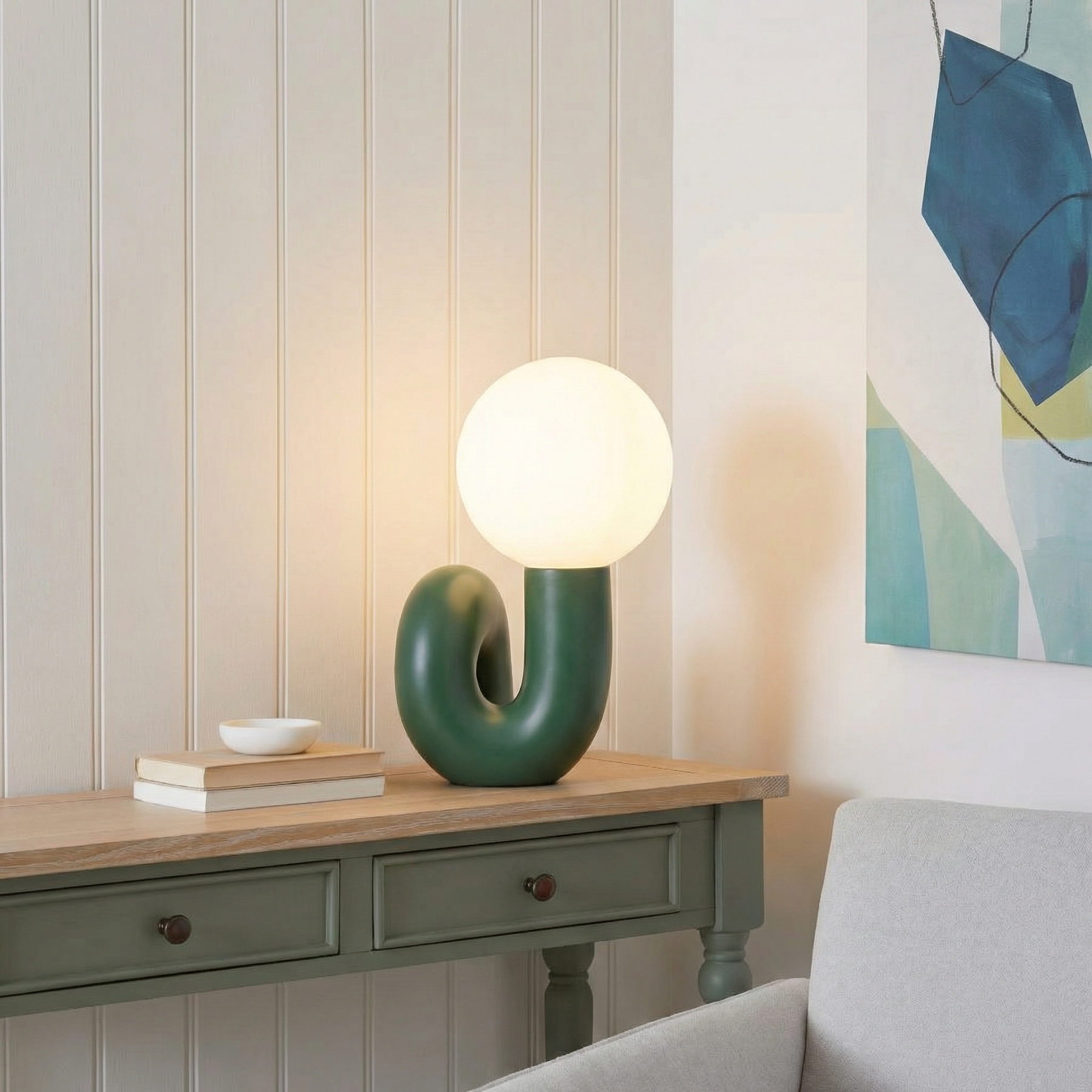 Creative Nordic Spiral Glass Table Lamp for Art Decor Lamp