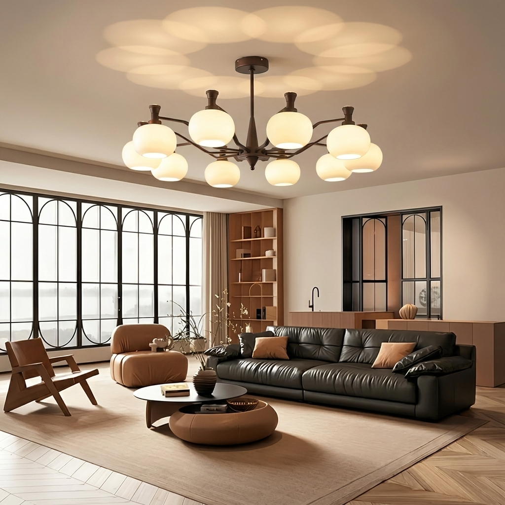 Medieval French Retro Style Glass Chandelier for Living Room