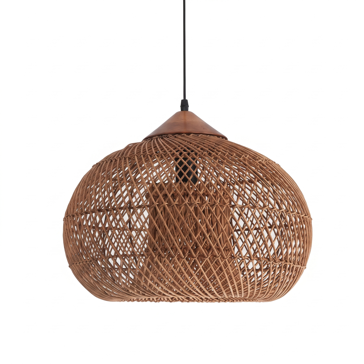 Handcrafted Rattan Pendant Light Retro Wabi-Sabi-style Chandelier for Dining Room Kitchen Island