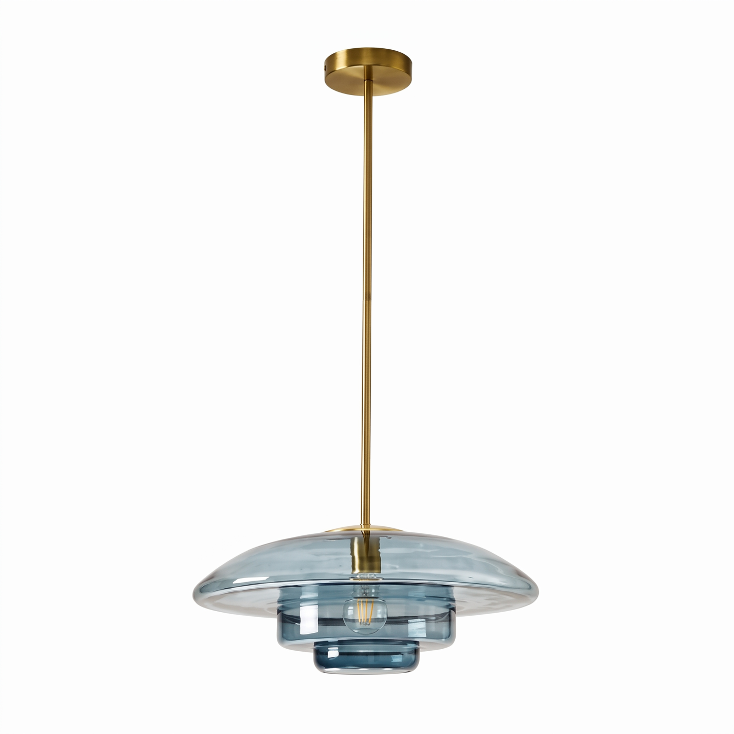 Vintage Bauhaus Tiered Glass Pendant Light for Living Room
