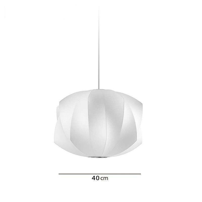 Nordic White Minimalist Fabric Pendant Light for Home Decor