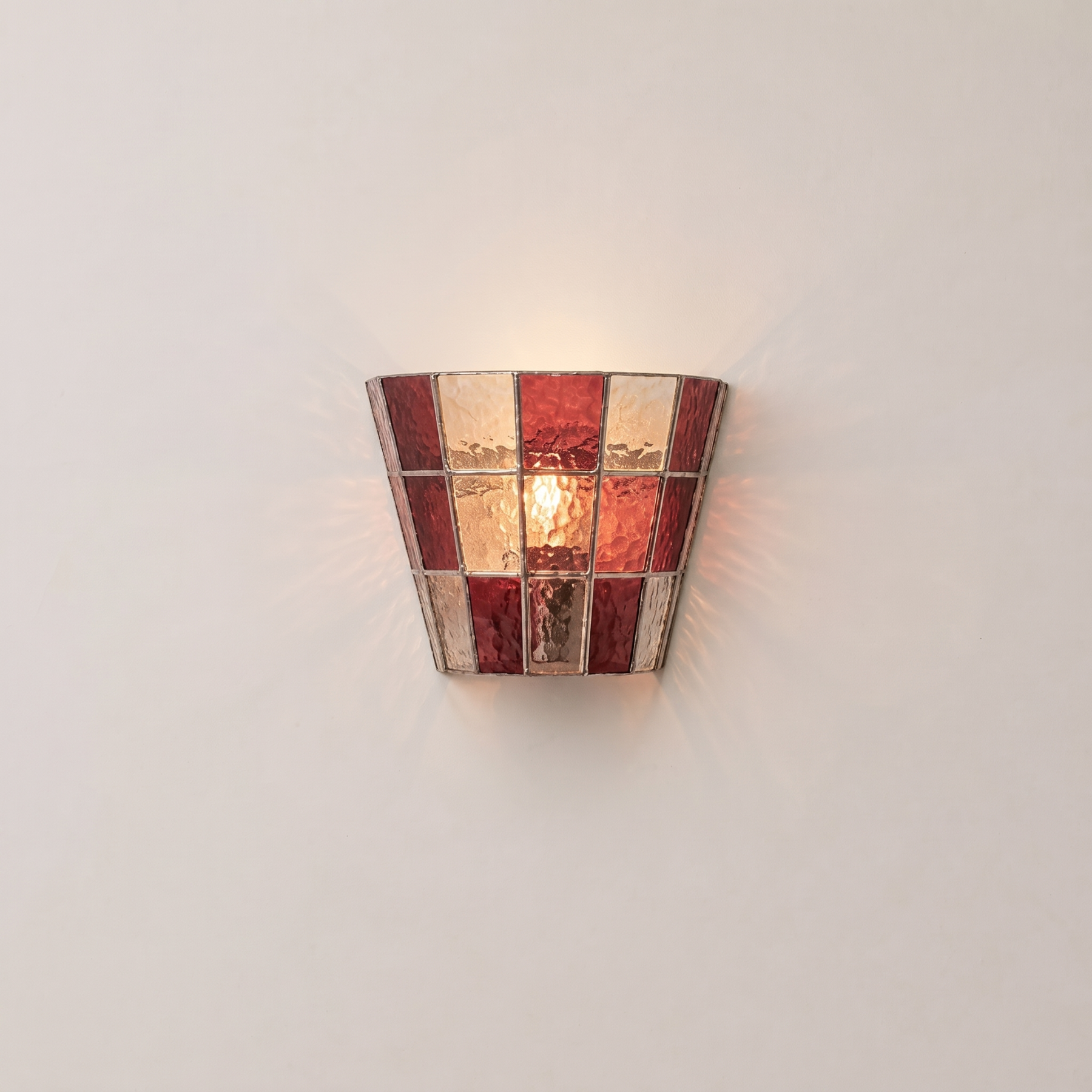 Vintage American Style Ribbed Glass Wall Sconce for Bedroom Hallway