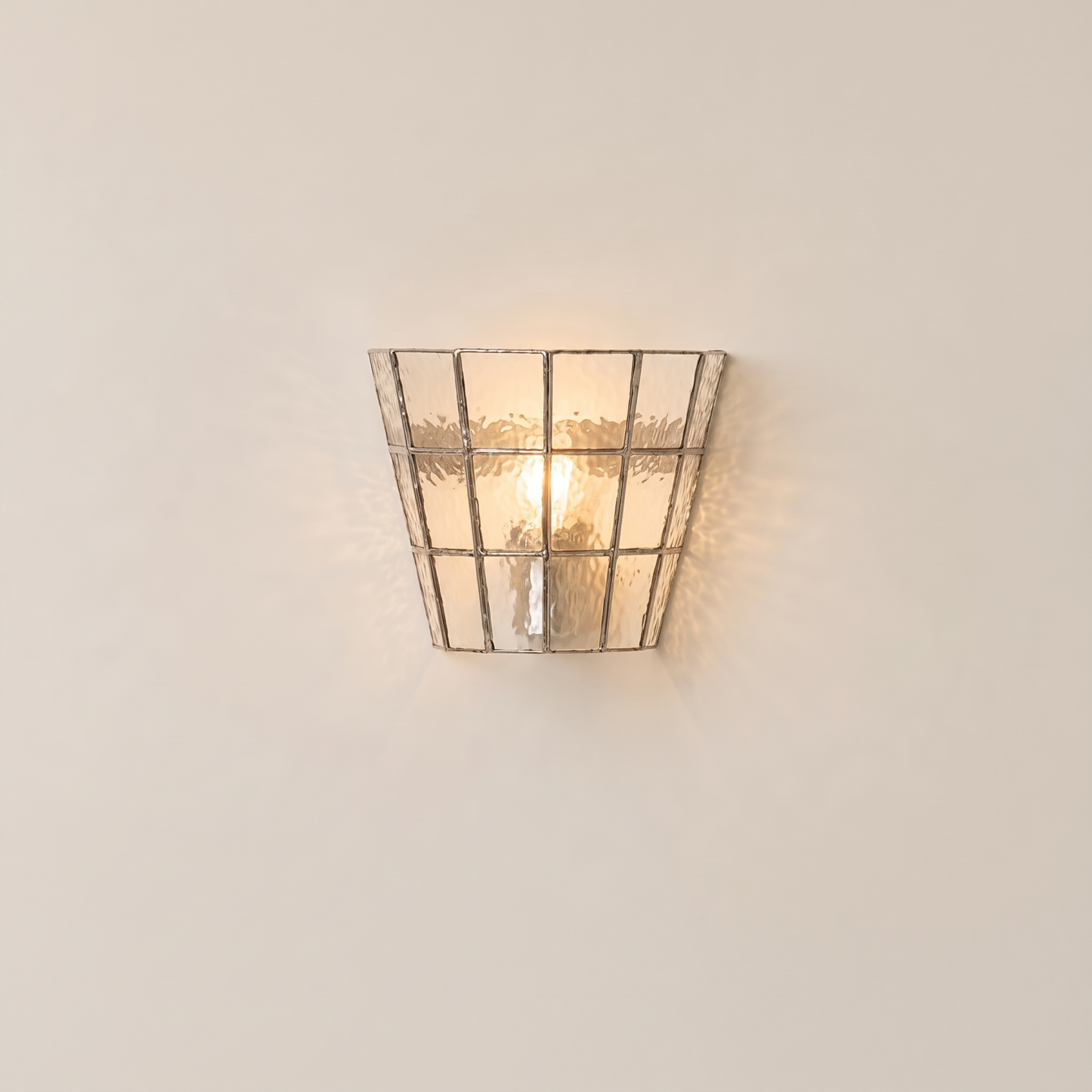 Vintage American Style Ribbed Glass Wall Sconce for Bedroom Hallway