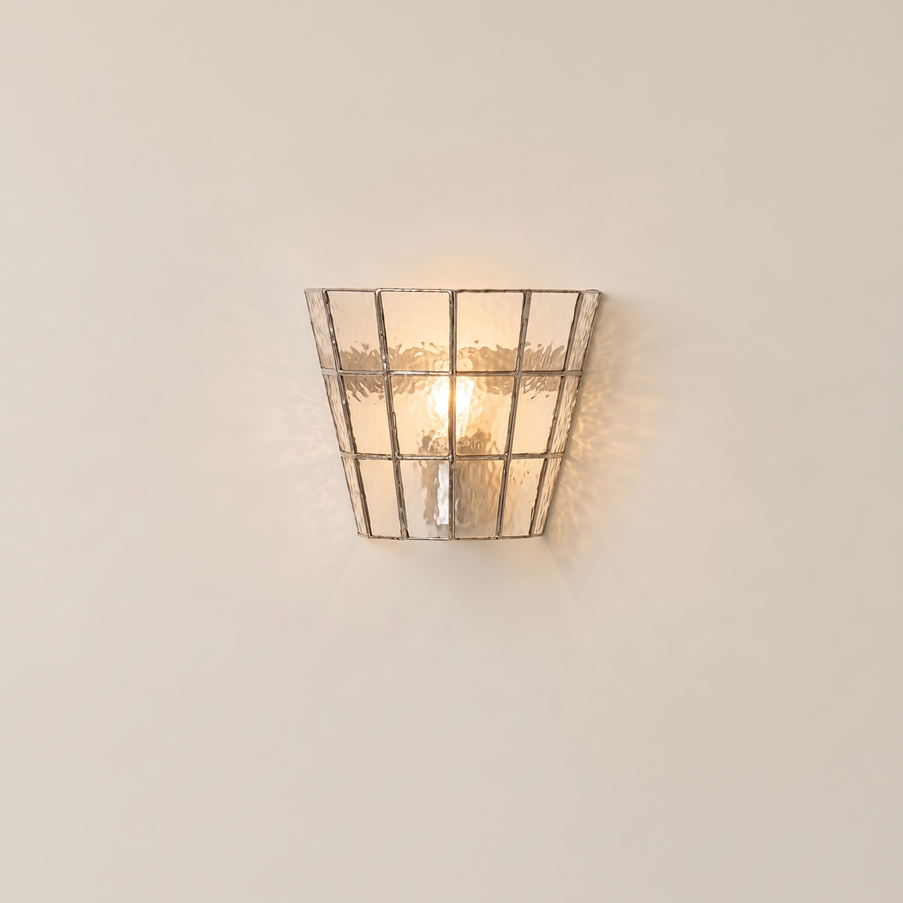 Vintage American Style Ribbed Glass Wall Sconce for Bedroom Hallway