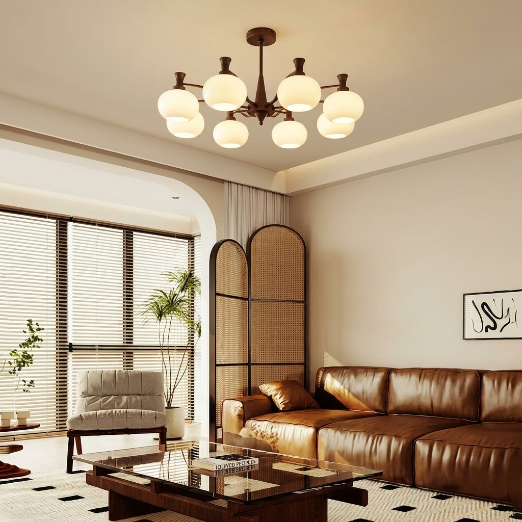 Medieval French Retro Style Glass Chandelier for Living Room
