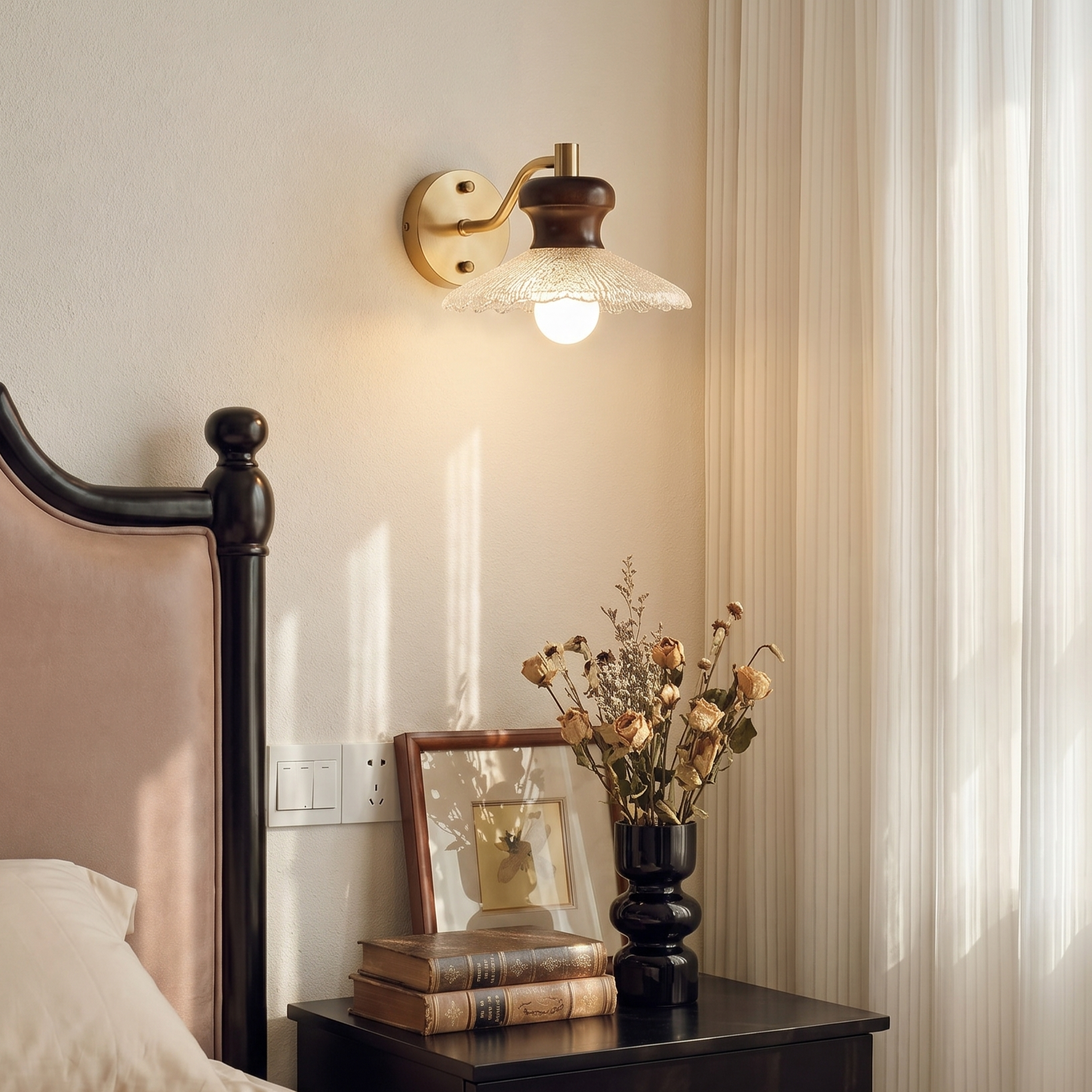 Mid-Century Vintage Wall Sconce for Bedroom Living Room