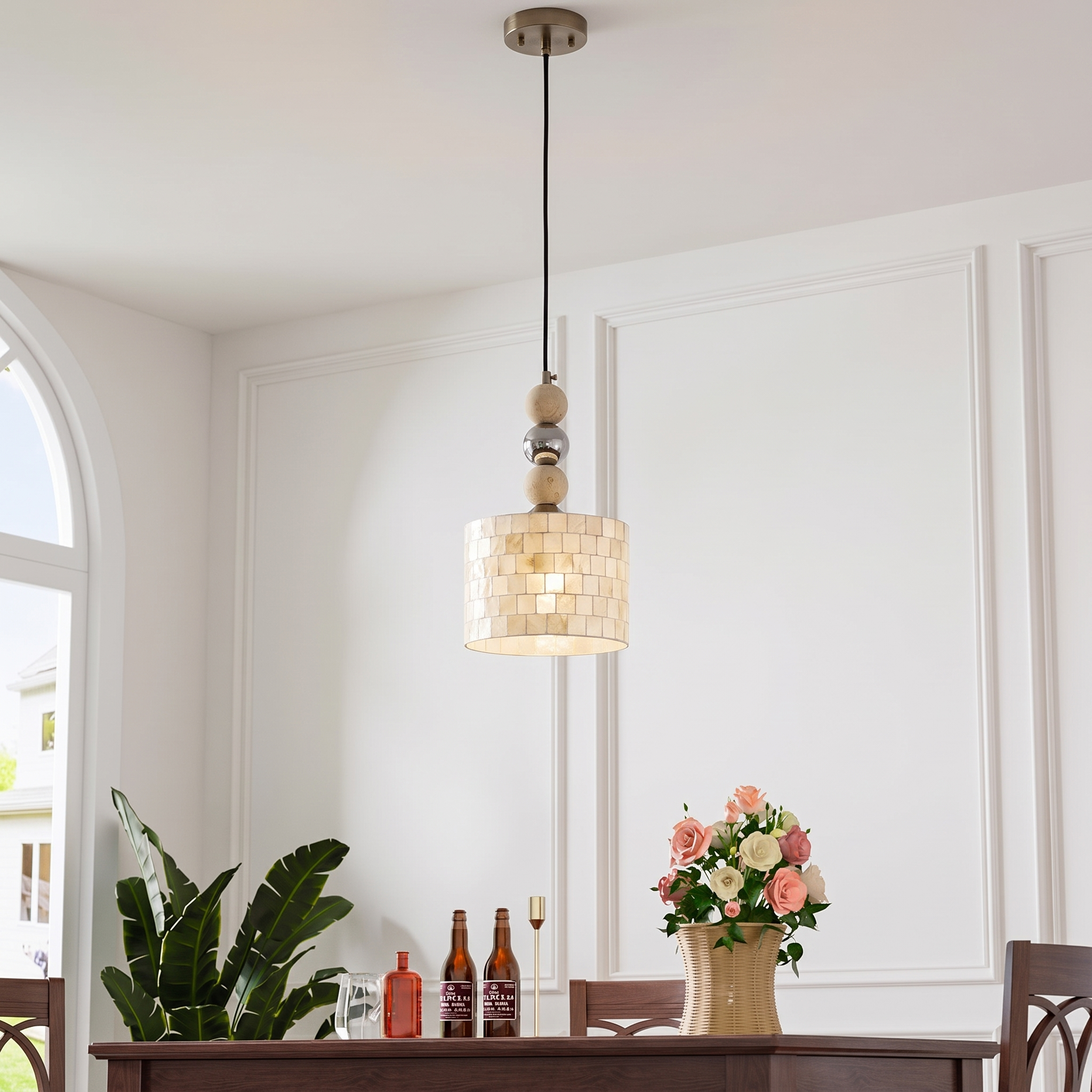 Modern Minimalist Shell-Shaped Pendant Lamps for Bedroom Bedside 