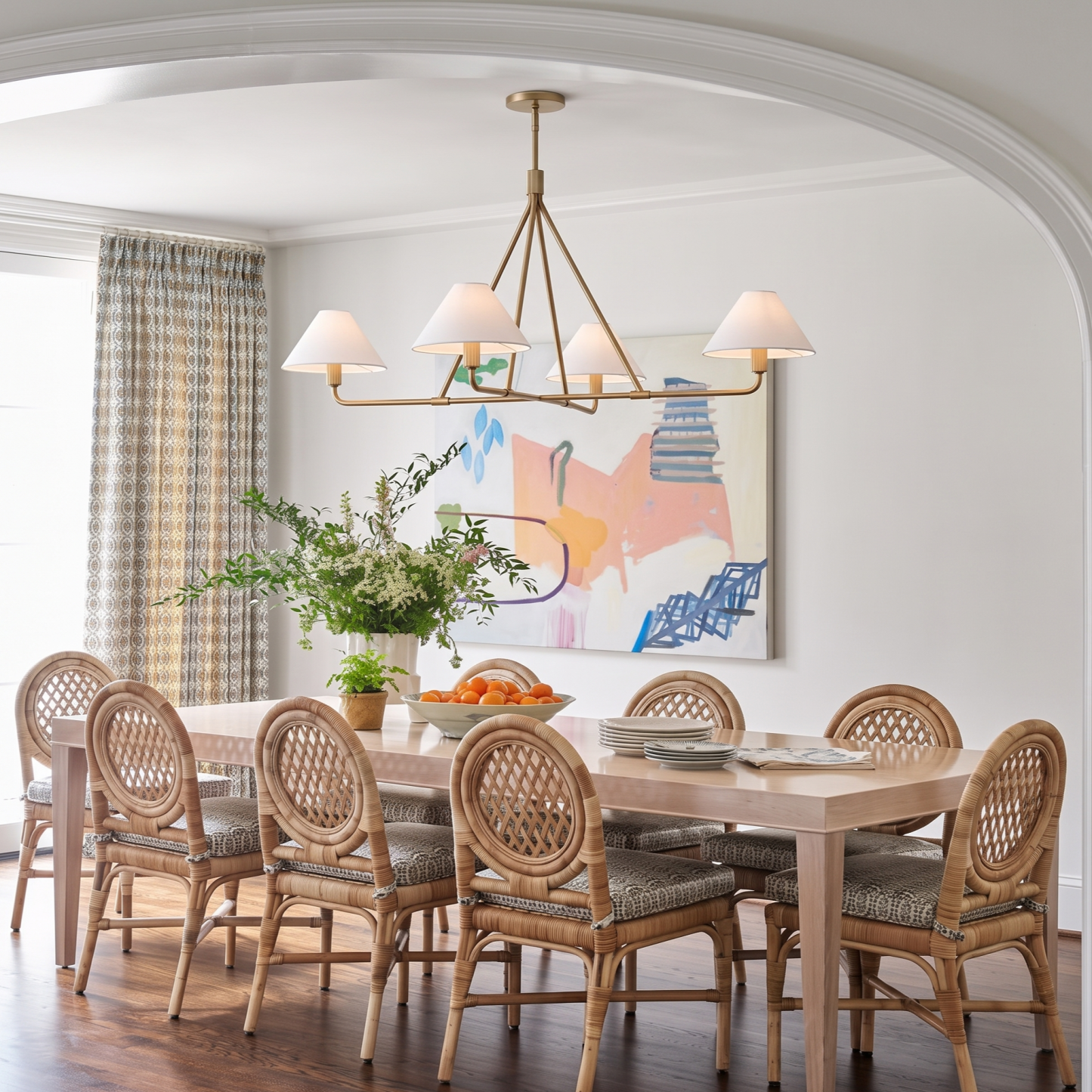 Modern Minimalist Multi Light Chandelier for  Dining Room Living Room