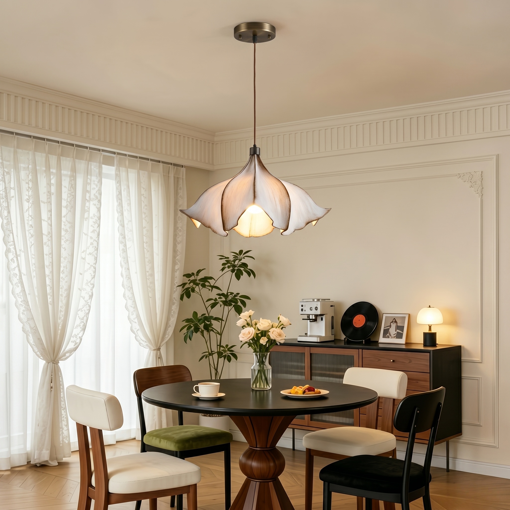 Modern Resin Pendant Light,Artistic Nordic Hanging Ceiling Lamp for Dining Room Living Room