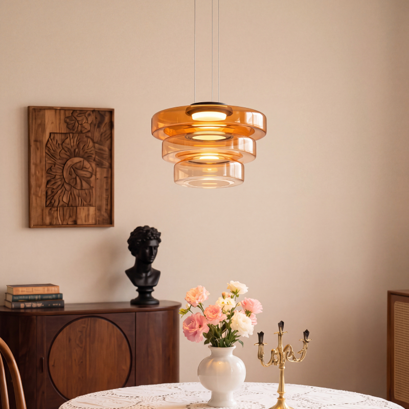 Glass pendant lights