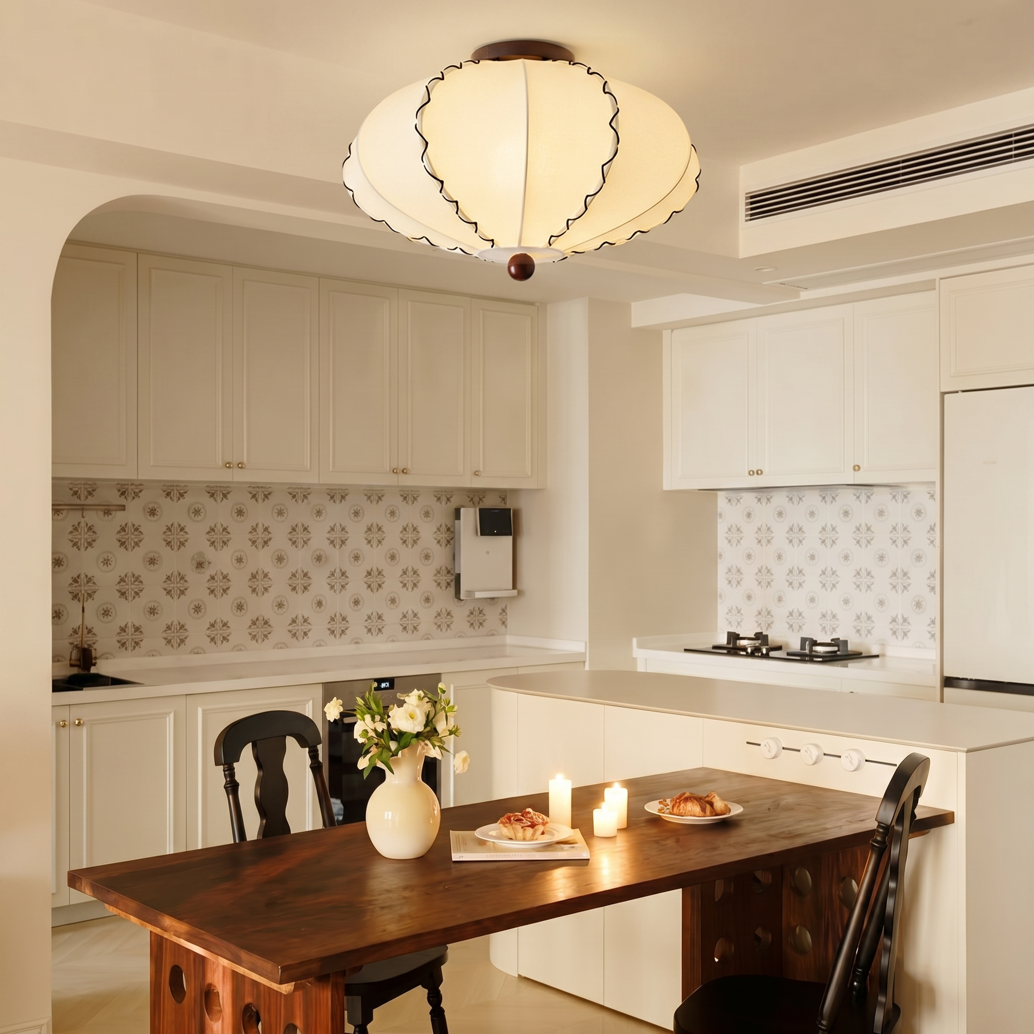 Retro Creative Fabric Ceiling Light for Bedroom