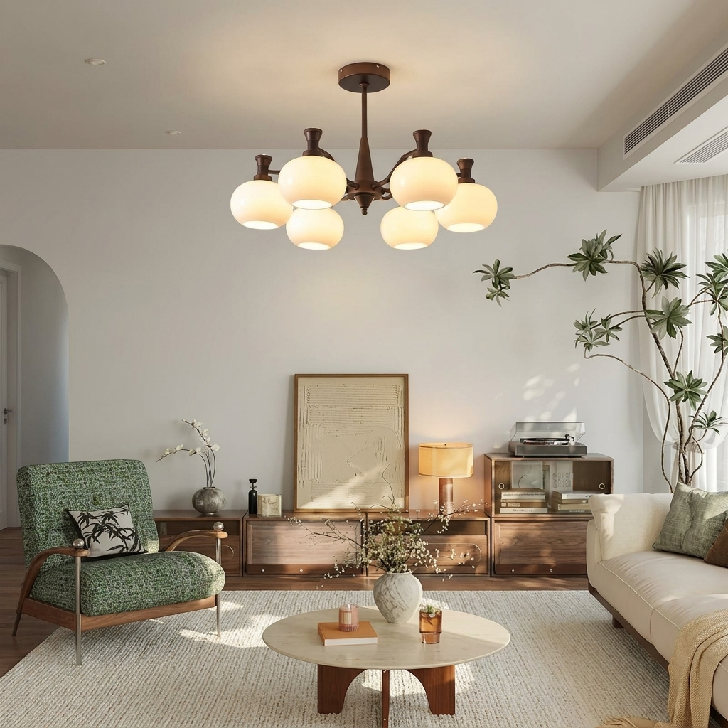 Medieval Style American Wood Chandelier for Living Room