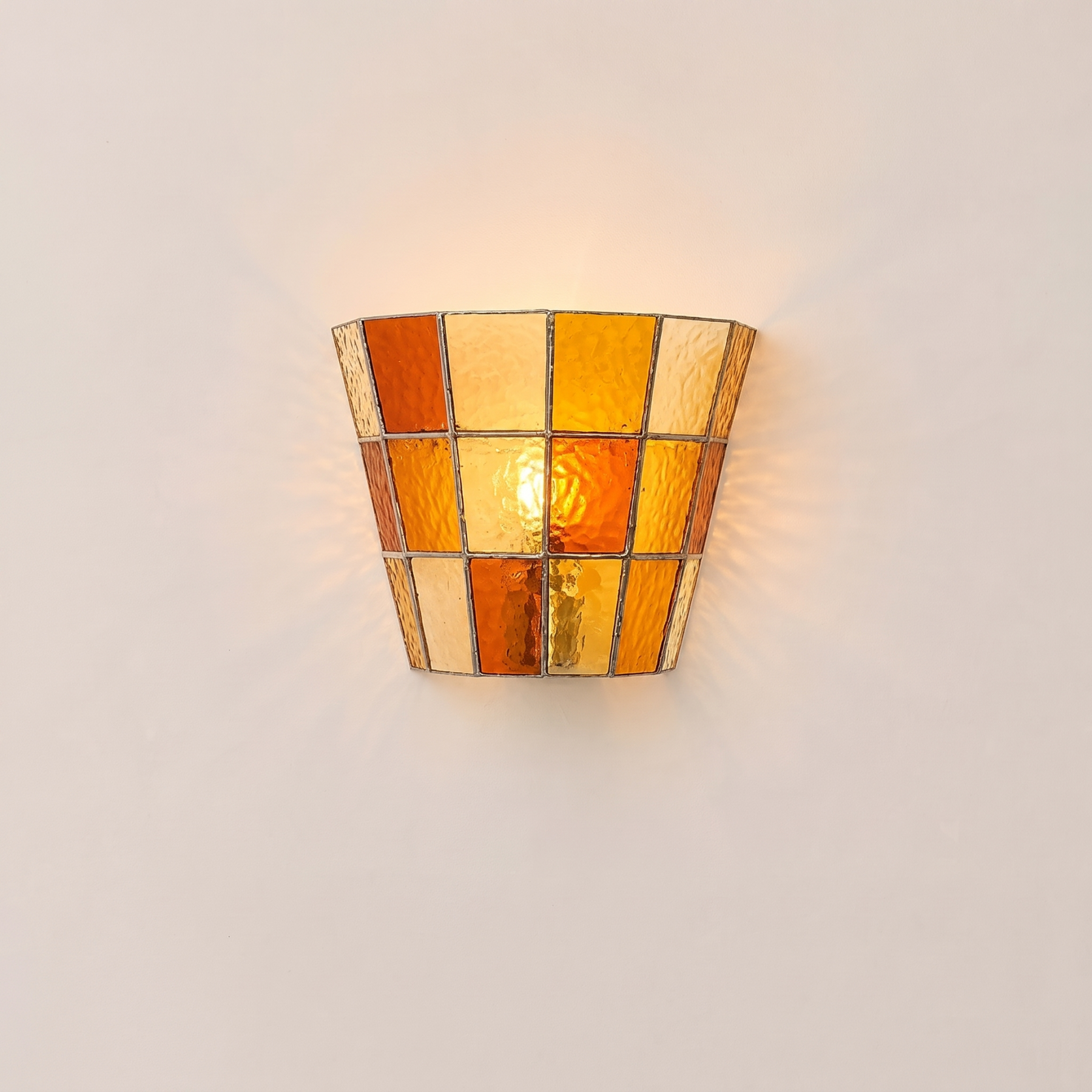 Vintage American Style Ribbed Glass Wall Sconce for Bedroom Hallway