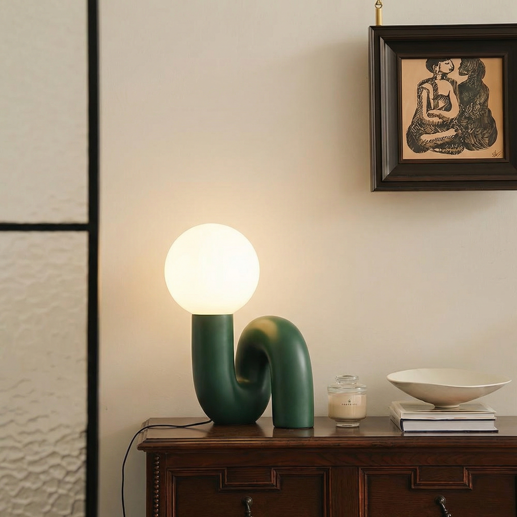 Creative Nordic Spiral Glass Table Lamp for Art Decor Lamp