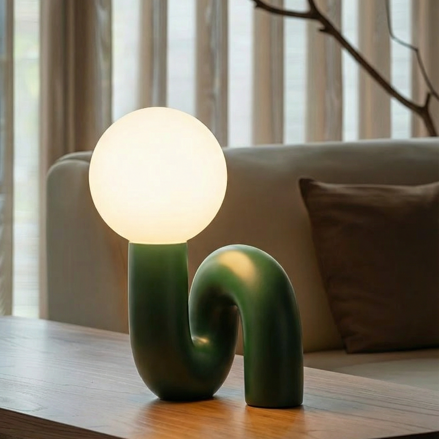 Creative Nordic Spiral Glass Table Lamp for Art Decor Lamp