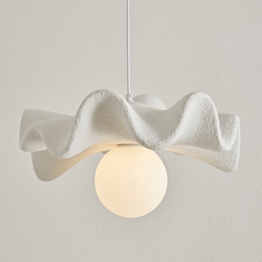 Modern Minimalist Wabi-Sabi Resin Pendant Light for Dining Room Living Room