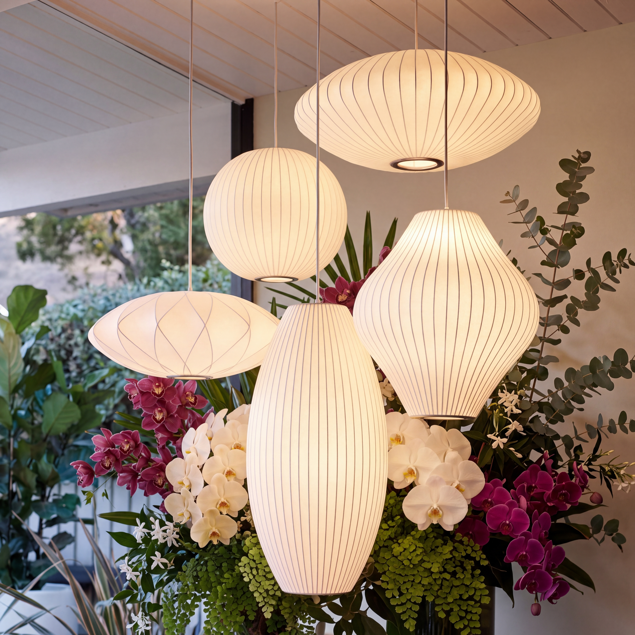 Nordic White Minimalist Fabric Pendant Light for Home Decor